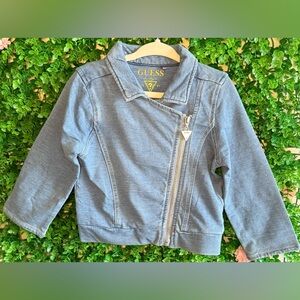 Guess Baby Jean Jacket (12M+) – Embroidered Logo, Stretch Denim